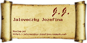 Jaloveczky Jozefina névjegykártya